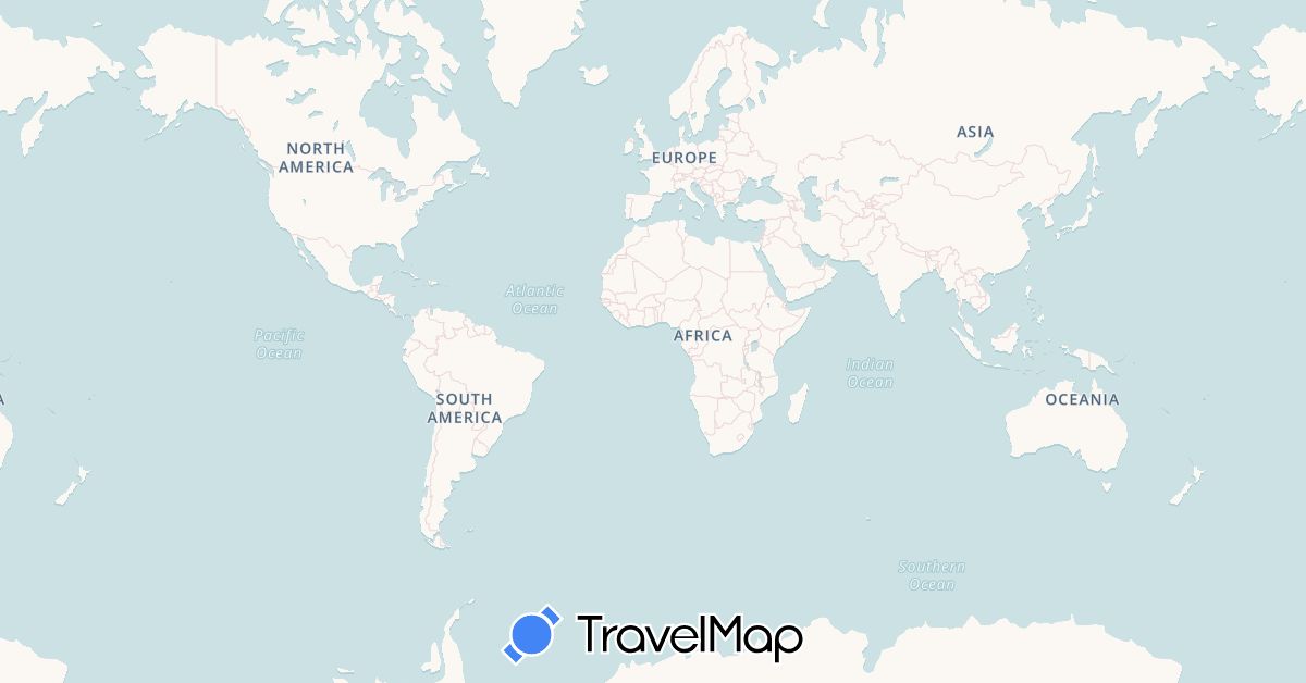 TravelMap itinerary: driving, cycling in Switzerland, Germany, France, Netherlands (Europe)